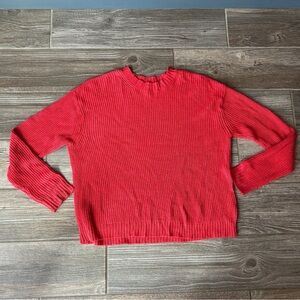American Eagle Red Cropped Sloucy Sweater, XXS‎